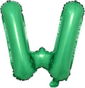 16 inch Green Alphabet Letter and Number Balloons Set Package, Aluminum Hanging Foil Film Banner Mylar Balloon for Birthday Party Decoration Custom Word (A-Z, 0-9) (16 inch Green W)