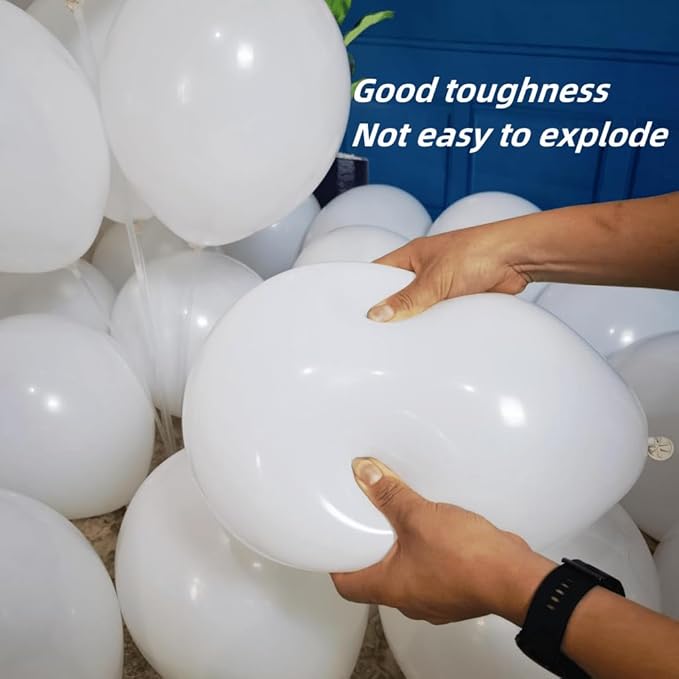 600 Pack White Balloons - 12 Inch White Latex Party Balloons - for Wedding, Birthday, Baby Shower, and More ZWZLIULIAN