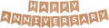 Happy Anniversary Banner Balloons Wedding Love Party and Background Indoor Outdoor Decorations (Kraft Banner)