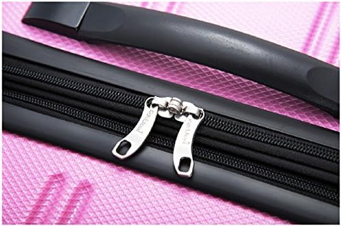 Rockland Melbourne Hardside 2 Piece Expandable Spinner Wheel Luggage Set, (20"/28"), Pink