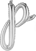 18 inch silver lowercase Happy Birthday Balloon Letter Ballon Wedding Balloon Birthday Party Decorations Kid Adult Name Baloon (18 inch Silver p)