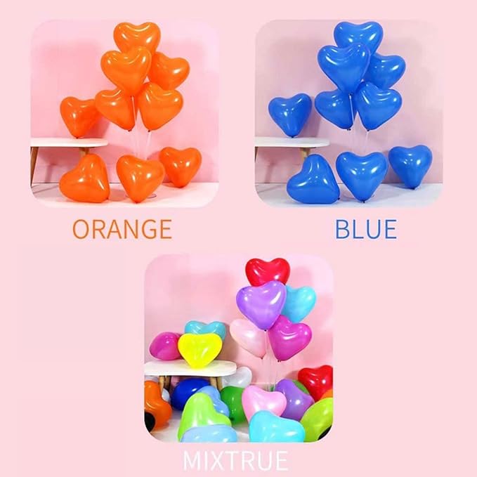 100 10-inch Red Color Heart shaped Latex Balloons for Valentines Day,Propose Marriage,Wedding Party