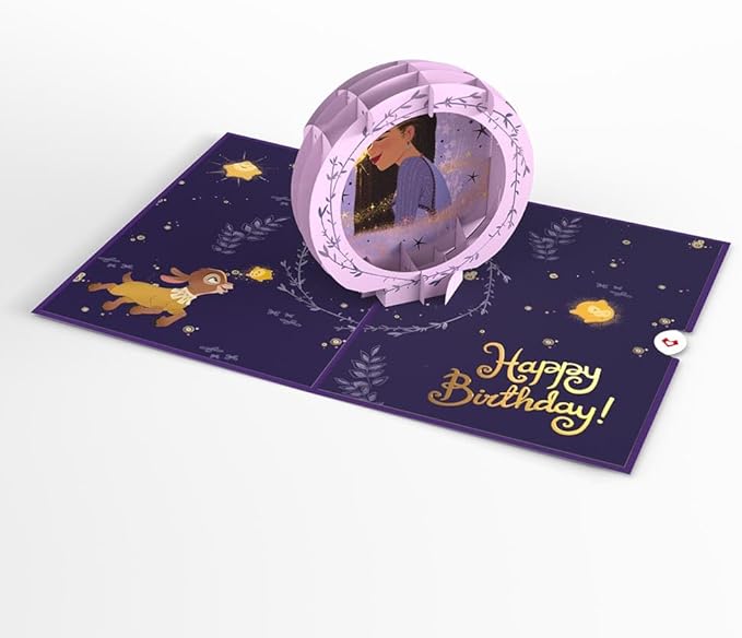 Lovepop Magical Disney Wish 3D Pop-Up Birthday Card for Girls - for Kids, Her, Daughter - 5" x 7" - Envelope Included
