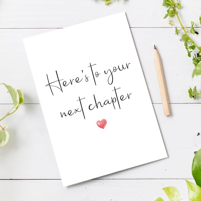 Funny New Chapter Good Luck Card for Him Her, New Job, Goodbye, Farewell, Leaving Work Card for Coworker Colleague Friend, Funny Retirement Gift for Boss Coworker