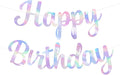 Glitter Happy Birthday Banner Sign Birthday Garland Wall Door Banners Flag for Women Men Boys Girls Party Backdrop Decorations Multicolor