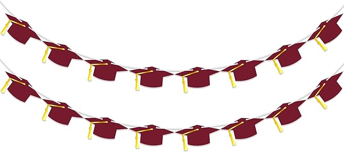16PCS 2025 Congrats Grad Banner, Glitter 2025 Graduation Decorations Banner, Class of 2025 Banner Garland High School College Graduation Party Decorations Supplies Decor