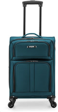 U.S. Traveler Anzio Softside Expandable Luggage with Spinner Wheels, Teal, 22-Inch Carry-on