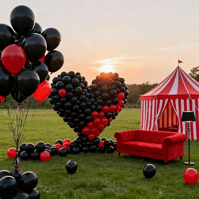400 Pcs Black Balloons 12 Inch Bulk Latex Balloon for Birthdays Weddings Party Decorations