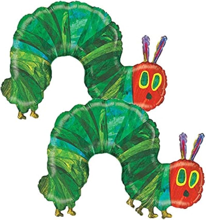 Set of 2 The Very Hungry Caterpillar Eric Carle Jumbo 43" Foil Party Balloons