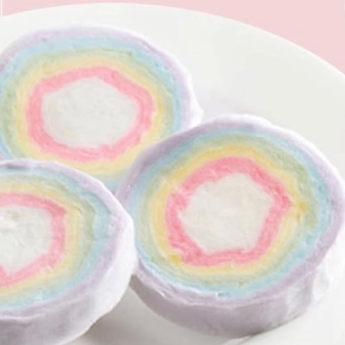 Sugarolly Rainbow Cotton Candy, Individually Wrapped 5 flavors in one pack, Korean Cotton Candy, Party Flavors Supplies Birthdays, goodie bags for Kids, Sweet treat for all ages, 12g bag (5-pack)