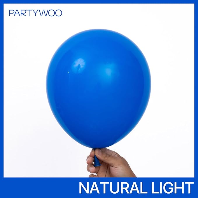 PartyWoo Royal Blue Balloons 152pcs Different Sizes Pack of 18 12 10 5 Inch Dark Blue Balloon Arch Kit for Baby Shower Gender Reveal Graduation Under The Sea Birthday Party Decorations Blue-Y5