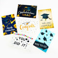 6 Pack Gold Foiled 5x7in 2025 Graduation Cards 2025 with Envelopes and Stickers, 6 Elegant Designs Graduation Card Pack