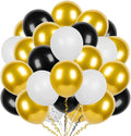 300 Pcs Black White Gold 12 Inch Bulk Latex Balloons for Birthdays Weddings Party Decorations