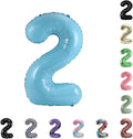 40 Inch Large Foil Helium Number Balloon Birthday Wedding Party 0-9 (Baby Blue, 2)