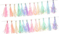 2Pcs Hanging Tassel Garland Banners for Christmas Showers Birthdays and Eye Catching Backdrop for Walls Tables and Windows
