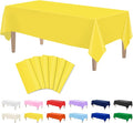 Kopokita 6PCS Yellow Plastic Tablecloths 54 x 108 Inch, Disposable Table Cloths Rectangle Party Table Covers