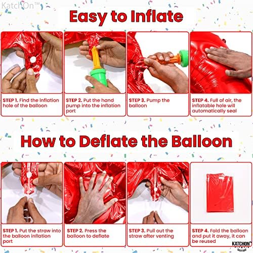 KatchOn, Giant Red Number 3 Balloon - 40 Inch | Red Foil Number 3 Balloon For 3rd Happy Birthday Decorations | Number Three Balloon For Anniversary Decorations | Birthday Party Decoration