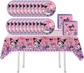 41 pcs Pink Cat Party Decoration Hello Cat Pink Kite Including 1pc Tablecover 20 pcs 7 inches Plates and 20 pcs 6.5 inches Napkins Cat Theme Birthday Party Decoration Favor Sets (bow kurm)