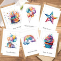 Birthday Cards Pack of 12,Bulk for Women Men Kids Assorted Birthday Greeting Cards for Kids Assortment, 12 Card with Envelopes (Cartoon balloon)