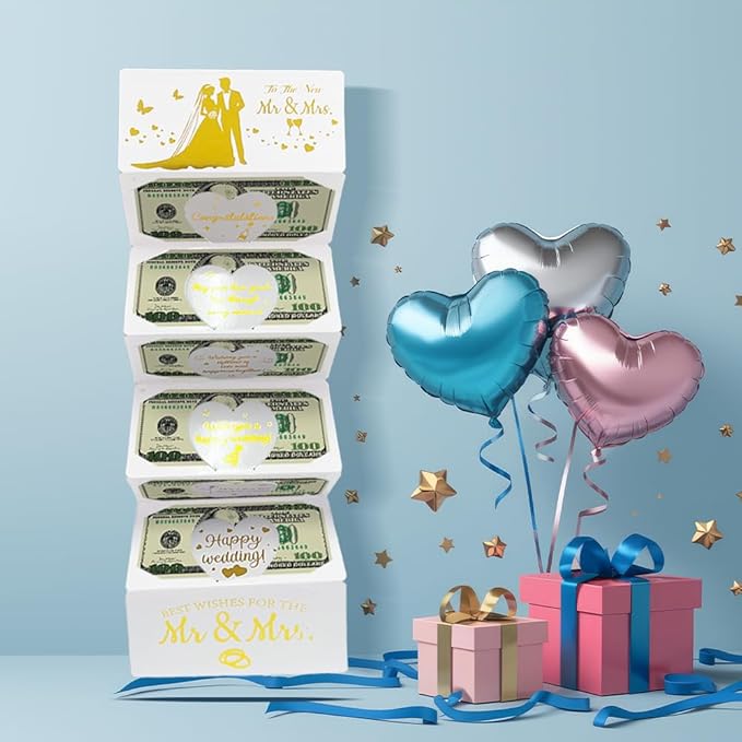 Wedding Money Card, Wedding Card for Cash Gifts, Weddings Money Holder, Wedding's Cards for Bride and Congratulations Elegant Marriage for Bridal Shower, Shower, Son & Daughter in Law