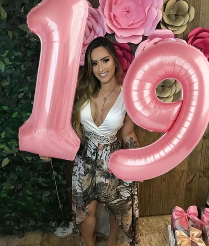 40 Inch Pastel Pink Numbers 9 Balloon, Balloons Decorations for 9 19 90 Birthday Party, Engagement, Wedding, Graduations, Photo Shoot Supplies