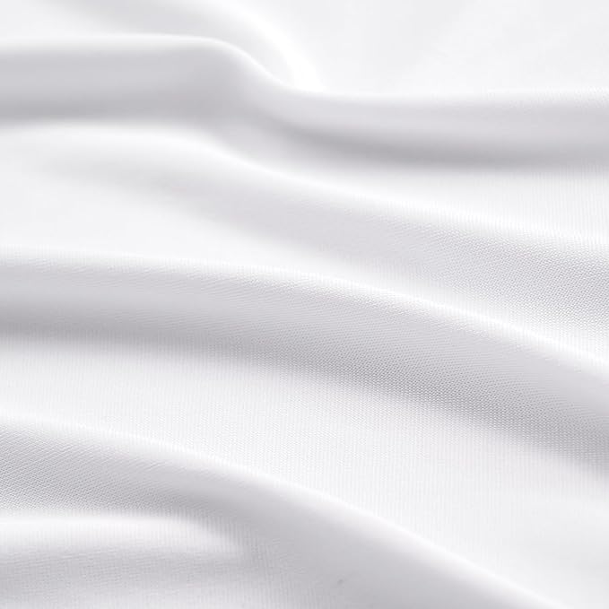 Trlyc 6 Pack 6FT Spandex Table Cloth - 72 x 30 Inch Rectangular Stretch Tablecloth, Wrinkle Resistant Scretch Table Cover for Wedding, Party, Banquet, Picnic, Outdoor Decoration (6Pcs,White)