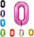 40 Inch Large Foil Helium Number Balloon Birthday Wedding Party 0-9 (Pink, 0)