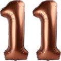 40 Inch Dark Brown Balloon Number 11,Chocolate Jumbo Mylar Foil Helium Balloon for 11th Digital Balloons for Birthday Party,Wedding Anniversary Party Decorations