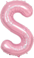 Pink Letter S Balloons,40 Inch S Balloons Letter Mylar Helium Large Pink S Balloon for Birthday Party Anniversary Decorations