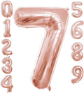 40 Inch Large Rose Gold Number Celebration and Decoration Balloon for Birthday Parties, Graduations, Anniversaries, Weddings, Photo Shoots, Special Events (Rose Gold Number 7)