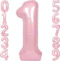 SUWEN 40 Inch Pink Large 1 Balloon Numbers Big Foil Helium Number Balloons 0-9 Jumbo Happy 1st Mylar Birthday Party Decorations for Baby Girl Anniversary Party Supplies