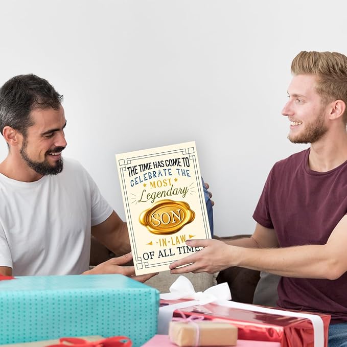 Birthday Card for Son in Law,Happy Son In Law Birthday Card Gift for Him Men