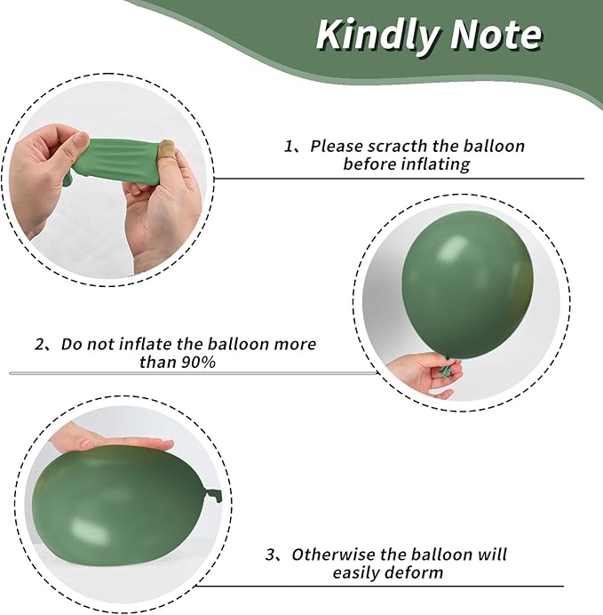 Sage Green Gold Balloons, 50Pcs 12 Inches Dusty Green White Metallic Gold Confetti Balloons for Engagement Anniversary Bridal Wedding Baby Shower Graduation Birthday Party Decorations