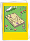 NobleWorks - 1 Hilarious Greeting Card for Birthday - Funny Birthday Cartoon, Comic Notecard - Sandbox Request C2453BDG