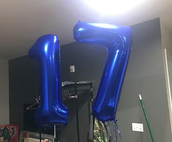 40 Inch Navy Blue 7 Balloon Numbers, Six Seven Birthday Decorations, 7 17 27 70 Year Old Balloon, Balloon Number for Engagement, Wedding