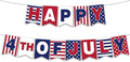 YQUQWN 4th of July Banner - Happy 4th of July Banner for Independence Day Decorations, Patriotic Party Supplies