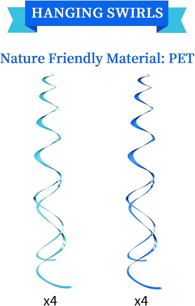Retirement Party Decorations Kit for Women Men - 16-Piece Elegant Blue Set with Pre-Strung Banner, Honeycomb Balls, Swirls & Garland | Instant Setup Party Decor | Retirement Gifts & Supplies
