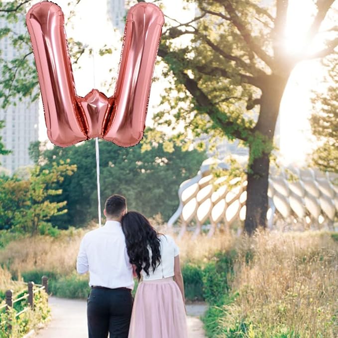 TONIFUL 40 Inch Rose Gold Letter Balloons, Giant Alphabet Letter, Big Balloons for Birthday Party, Anniversary Supplies & Decorations
