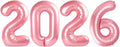 2026 Number Balloons, 40 Inch Balloon, New Years Eve Decorations, Pearl Pink Balloons for New Years Eve Party Supplies 2026, Graduation Decoration, 2 6 20 26 Birthday Parties