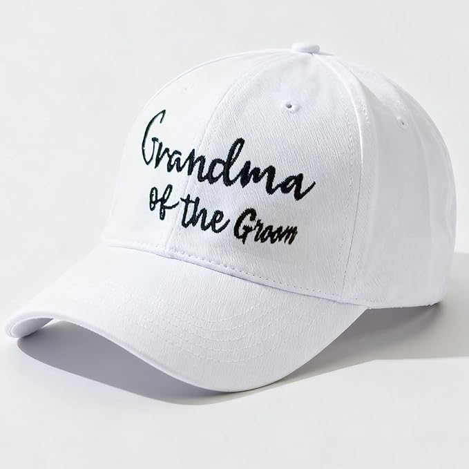 Adjustable Embroidered Hat for Bridal Shower Wedding Engagement Anniversary Honeymoon Newlyweds Couples Gifts