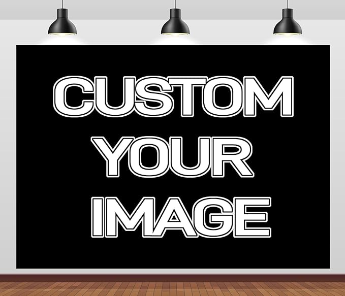 BELECO 10x6.5ft Fabric Custom Backdrop with Picture Logo Text Customize Your Design Personalized Background Customized Backdrop Banner for Party Decor Birthday Wedding Festival Photoshoot Home Decor