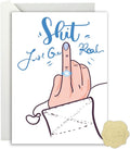 Wedding Card - Funny Engagement Congratulation Card - Bridal Shower Cards - Humor Wedding Congratulations Cards For Bride and Broom