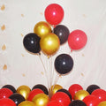 200 Pcs Black Red and Gold balloons 12 Inch Latex Metallic Chrome Balloon Arch Garland Kit for Birthday Wedding Bridal Baby Shower Supplies Graduation Party Decoration