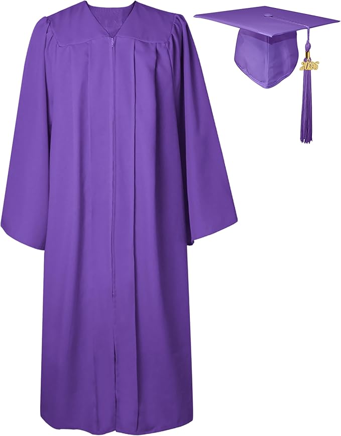 GraduatePro Matte Graduation Cap and Gown Class of 2026 Set Bulk with Tassel for High School & College 12 Colors