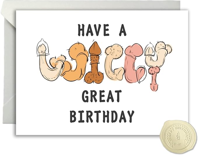 Funny Birthday Card for Women Men|Rude Birthday Card for Female Friends| Funny Rude Adult Theme Bday Cards ‘Willy Great Birthday’