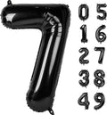 40 Inch Black Number Balloon 0-9(Zero-Nine), Big Size Happy Birthday Balloon, Foil Helium Big Number Balloon for Birthday Celebration Decorations Graduations Anniversary Photo Shoot