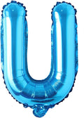 Blue 28 inch Letter Balloons Alphabet Number Balloons Foil Mylar Party Wedding Bachelorette Birthday Bridal Baby Shower Graduation Anniversary Celebration Decoration (Can not Float) (28 inch Blue U)