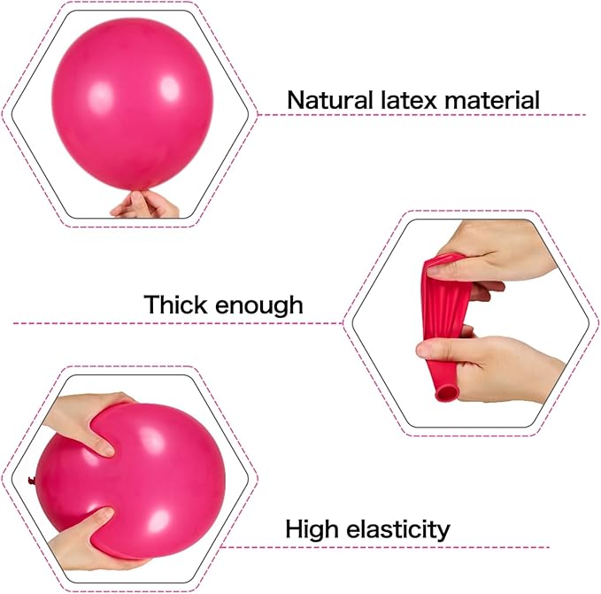 Hot Pink Balloon Garland Arch Kit,127Pcs Hot Pink Macaron Pink Gold Balloon for Graduation Baby Shower Birthday Wedding Gender Reveal Party Decorations