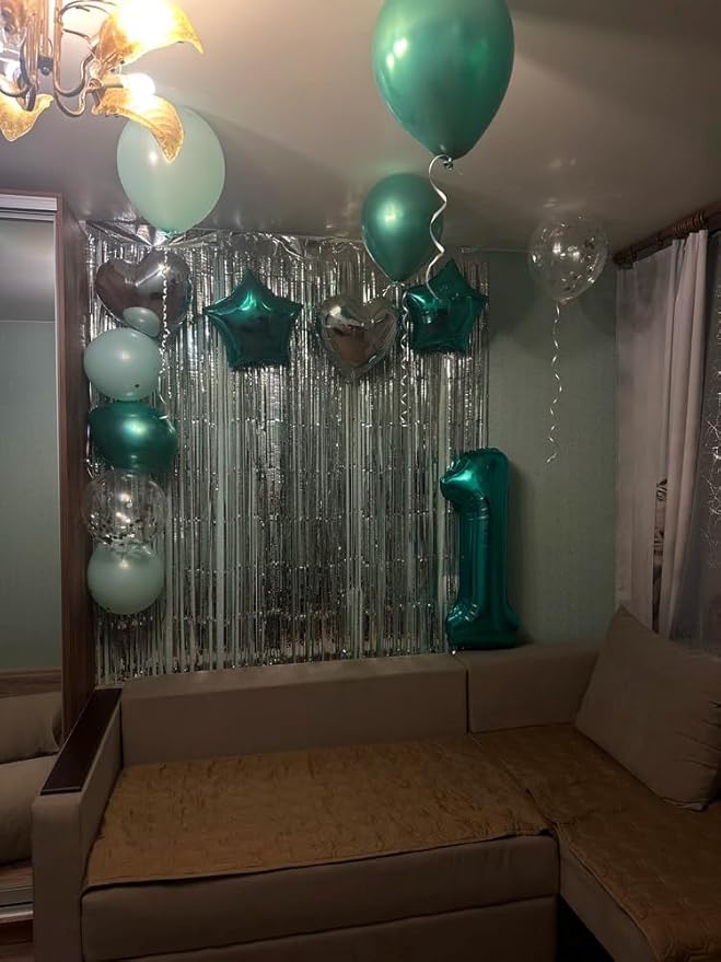 Teal Blue 7 Balloon, Number Balloons 40 Inch, 7th Birthday Decorations for Girls Kids, Party Decoration for Women, Number 7 Balloon
