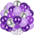 400 Pcs Purple Balloons 12 Inch Latex Bulk Metallic Purple Silver Assorted Color Balloon Set for Birthday Wedding Baby Shower Party Decorations ﻿
